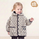 [Milk Mile] Shine Bear Good Luck Heart Fluffy Tumble Hooded Jumper