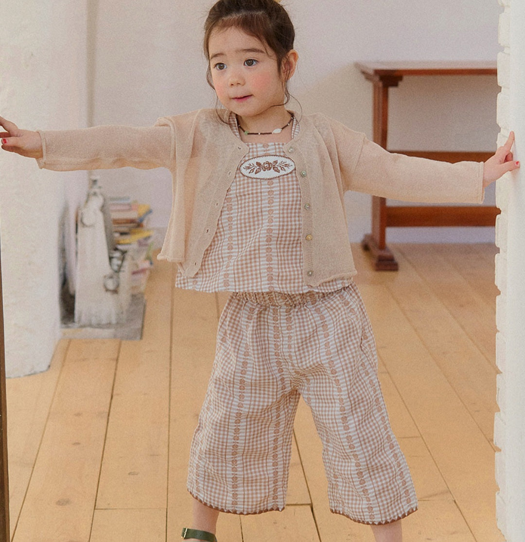 Mardi Amber Poppy Check Pants