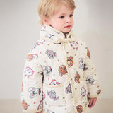 [Disney] Cat & Dog Cute Muffler Set Up Quilting Jumper