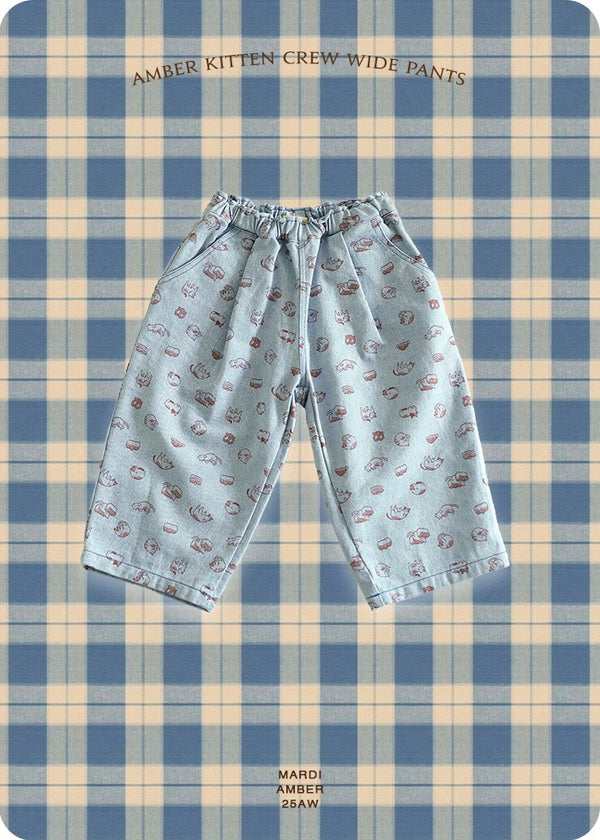Amber Kitten Crew Wide Pants