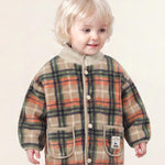 [Milk Mile] Checkholic Polar Fleece Tumble Sweet Squirrel Jumper