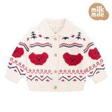[Milk Mile] Milk Bear Cowichan Sweater Cardigan