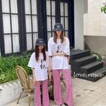 (Summer 26) Love Rosie Pink Cheetah Pleated Bootcut (2XL)