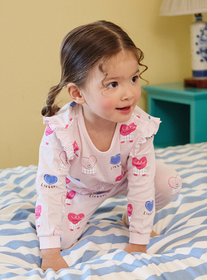 Twin heart jacquard (24SS) indoor wear set