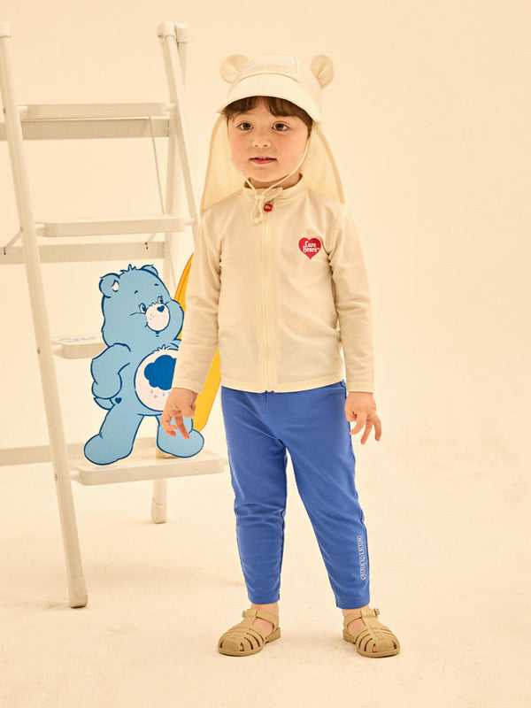 [Care Bear] Blue Bear Zip Up Loose Fit Lash Guard Set (Flap Cap Set)