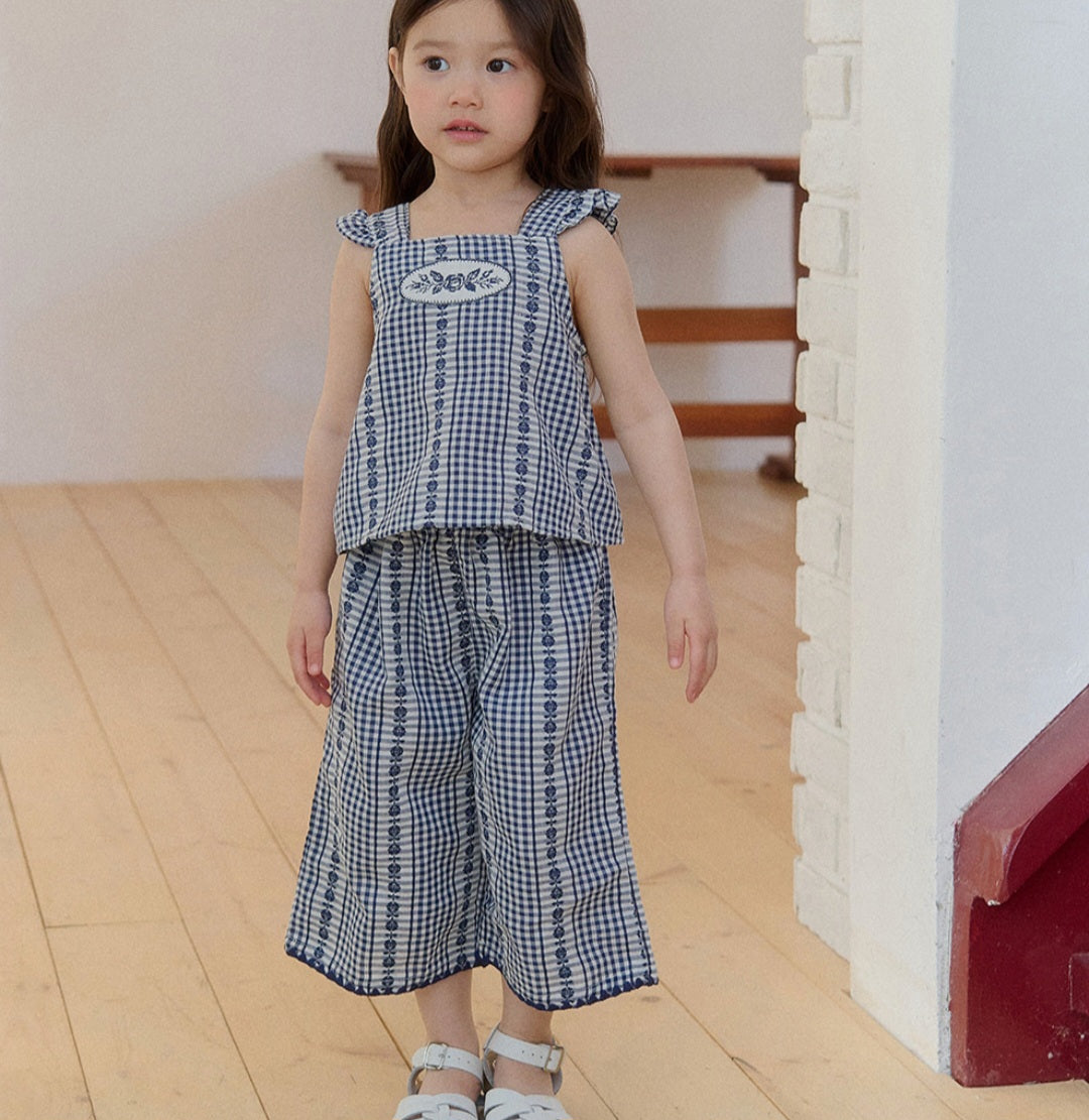 Mardi Amber Poppy Check Pants
