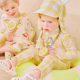 Piau Zip up rash guard swimsuit (flap cap set)