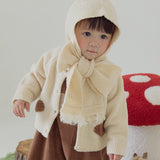 Runrun Boucle Knit Scarf Hat_Cream