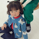 Little Foret Knit Cardigan Blue_FA044