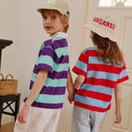 Apple Smile Vivid Collared T-shirt Red