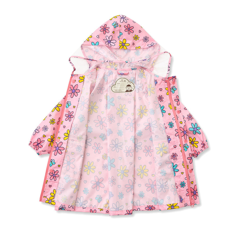 HAS KIDS POLY RAINCOAT PINK GARDEN