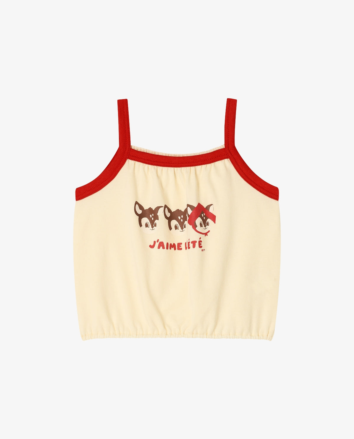 Cotton modal sleeveless loungewear red