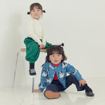 Little Foret Knit Cardigan Blue_FA044