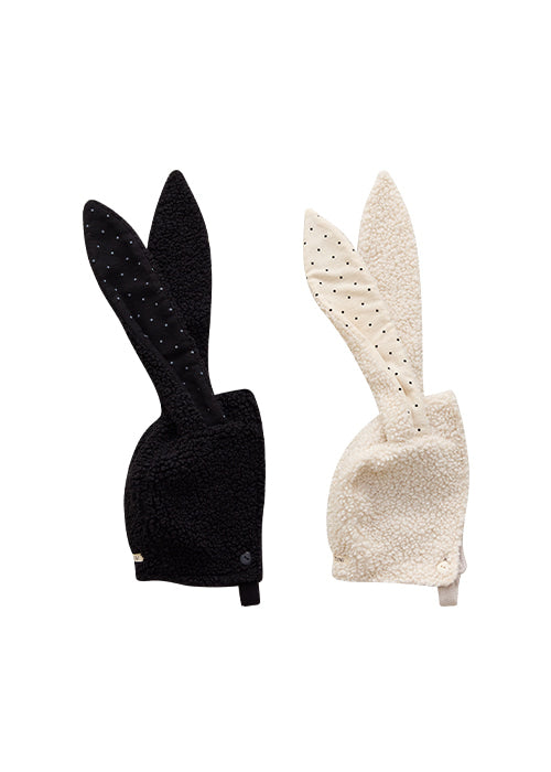 MEWMEW RABBIT HAT BLACK, CREAM