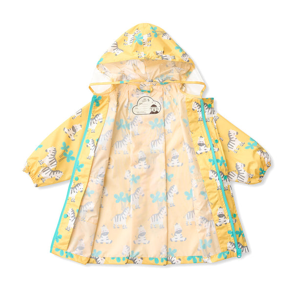 HAS KIDS POLY RAINCOAT YELLOW ZEBRA