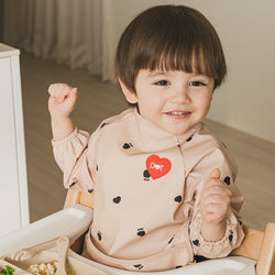 [New] Dottodot Heart Waterproof  Self Gown Bib