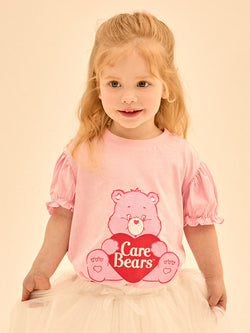 [Care Bear] Love Arat Bear Pink Heart T-shirt