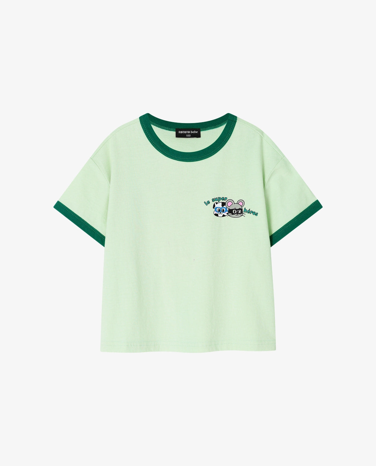 Single Ringer T-shirt Green