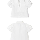 Tie short-sleeve blouse