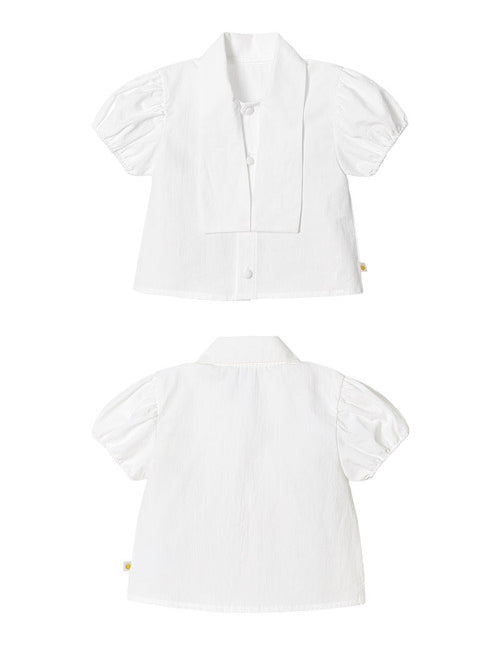 Tie short-sleeve blouse