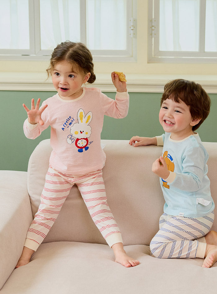 Rabbit clock jacquard (24SS) indoor wear set