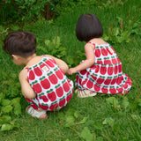 [June 26 ~ Sequential Shipping][Pre-order] Apple Sleeveless Long Pants Pleated Top & Bottom Set