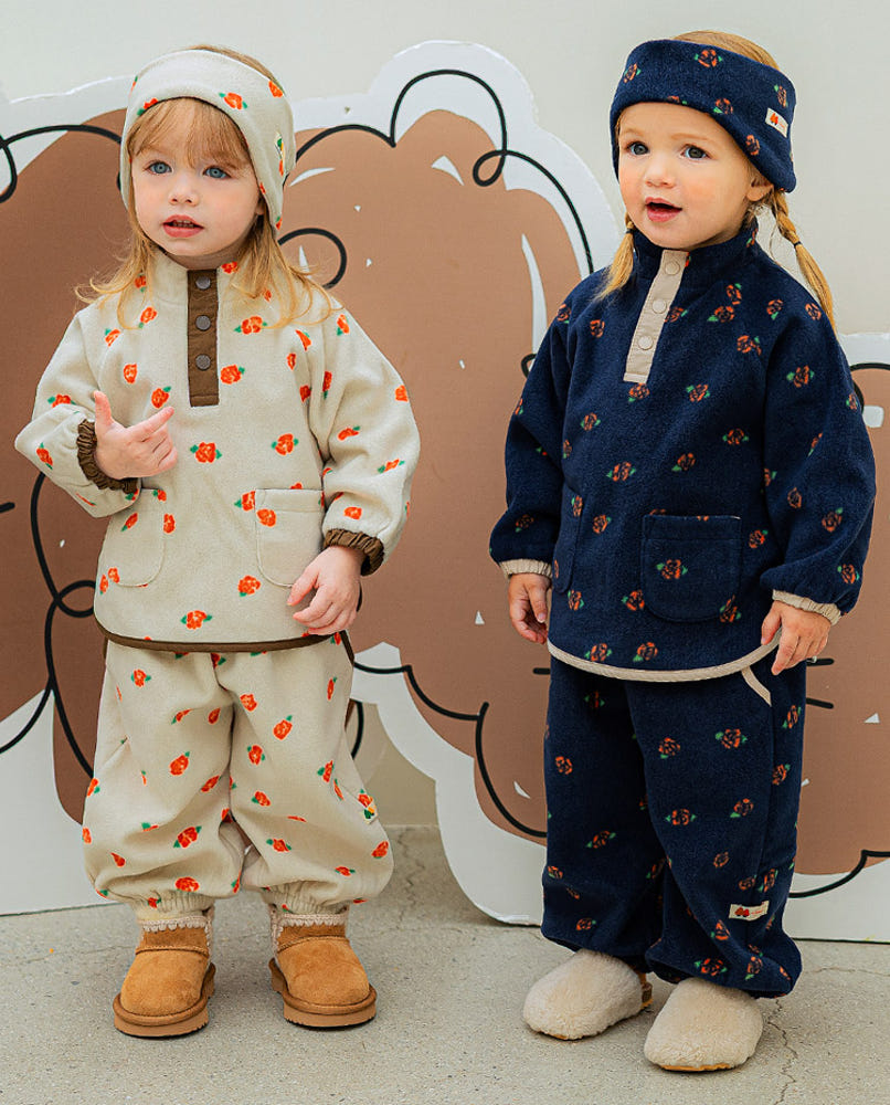 [Pimpoyo] Coco Toddler Kids Fleece Anorak Two-Piece Set