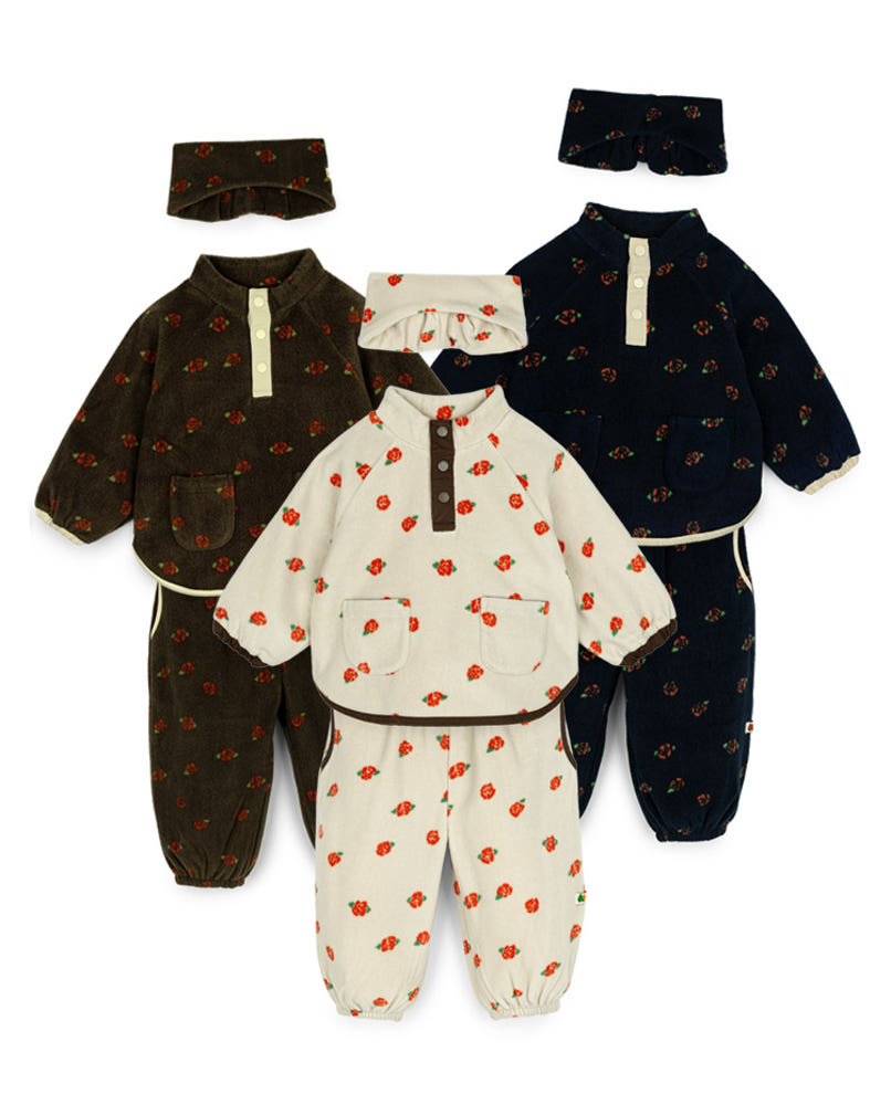 [Pimpoyo] Coco Toddler Kids Fleece Anorak Two-Piece Set
