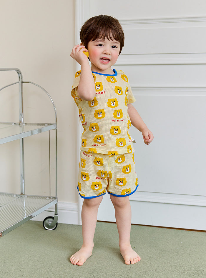 Petit leo short sleeve (24SS) Mesh Indoor Set