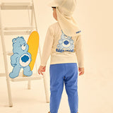 [Care Bear] Blue Bear Zip Up Loose Fit Lash Guard Set (Flap Cap Set)