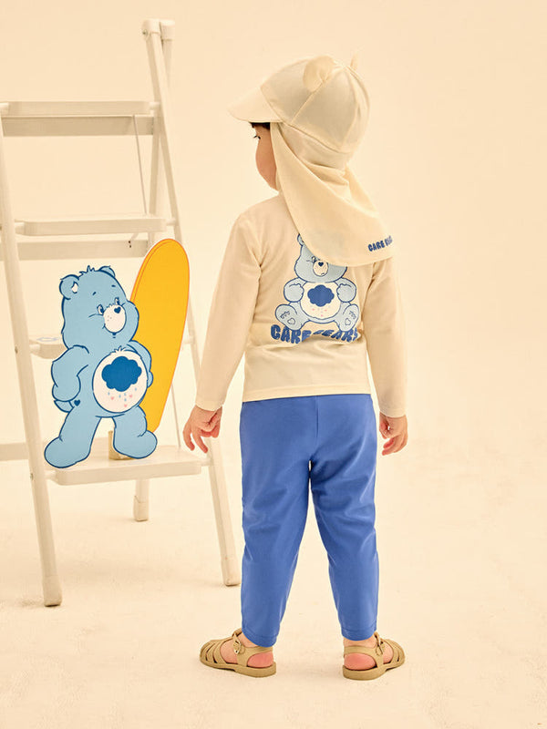 [Care Bear] Blue Bear Zip Up Loose Fit Lash Guard Set (Flap Cap Set)