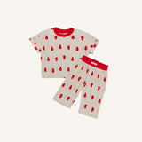 Vanilla Heart Pleats - Short Sleeve Set