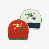 Red Mesh Color Block Cap