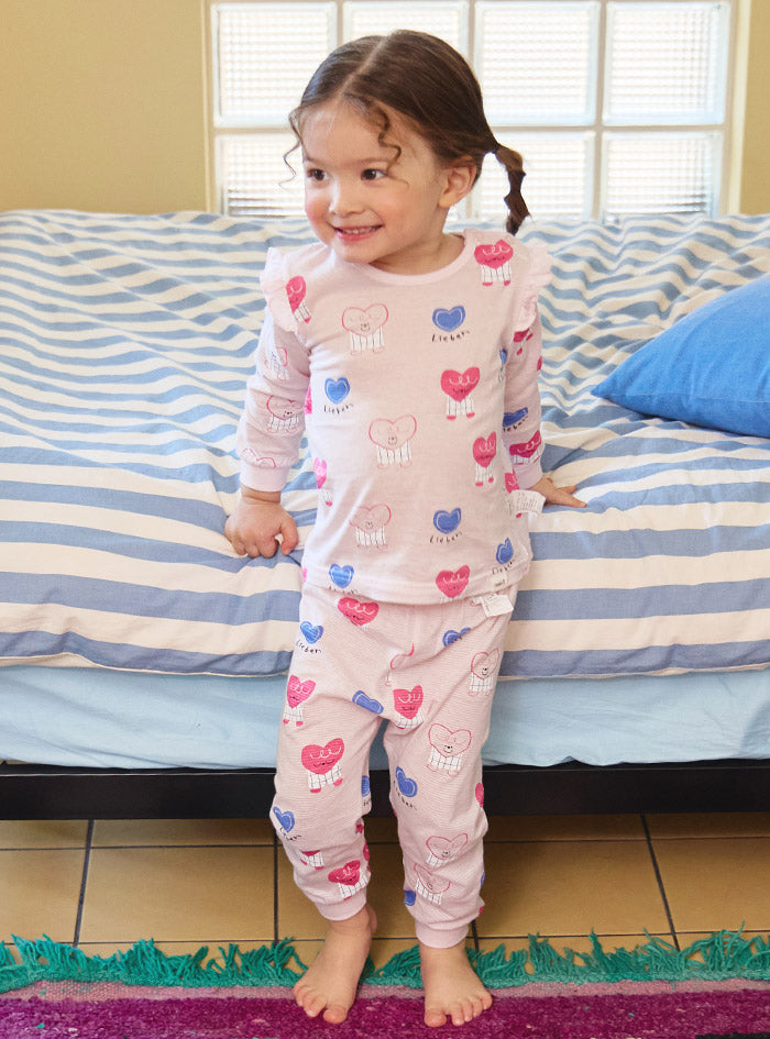 Twin heart jacquard (24SS) indoor wear set