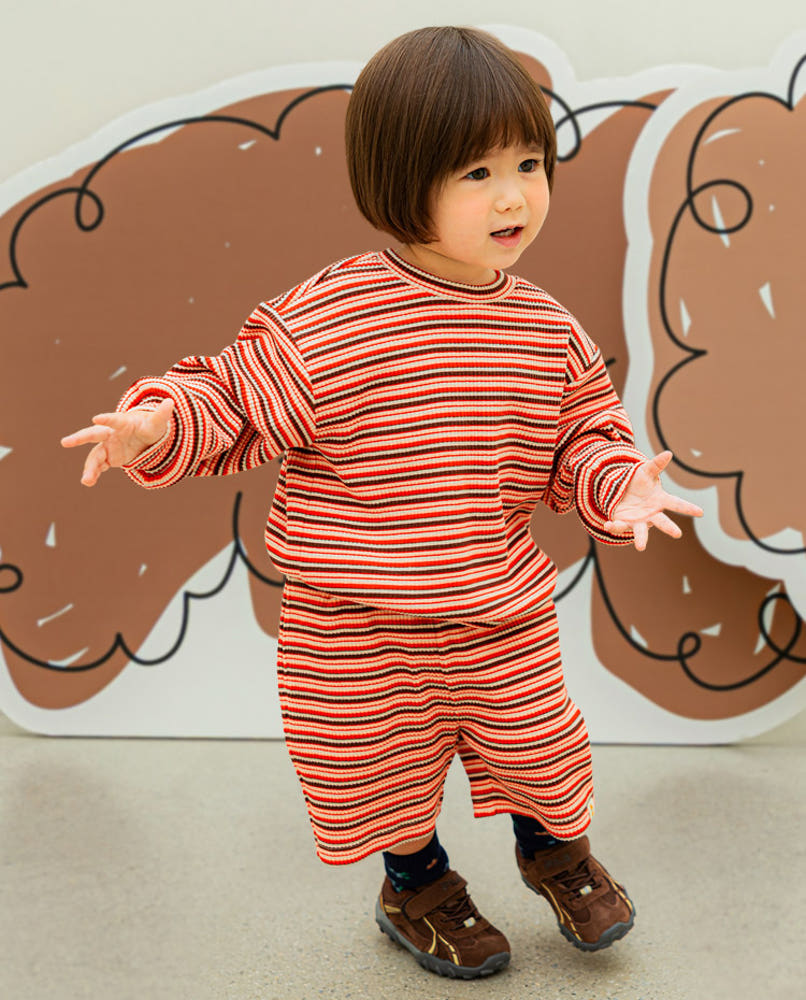 [삠뽀요] 브릭 유아 키즈 스트라이프 상하복 하의셋트 : 삠뽀요