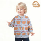 [Milk Mile] Crayon Bear Zigzag Terry Cardigan