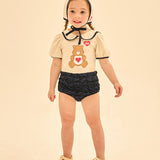 [Care Bear] Tenderheart Bear Sailor One Piece Swimsuit (Swimmer Set)