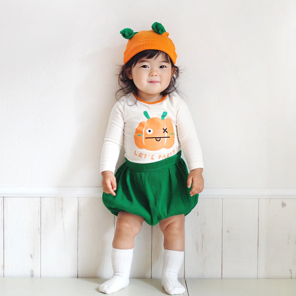 Pumpkin Monster hat + top + bloomers  3-piece set