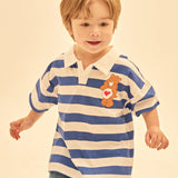 [Care Bear] Tender Heart Bear Stripe Collar T-Shirt