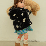 Welsh heart fur jumper Black