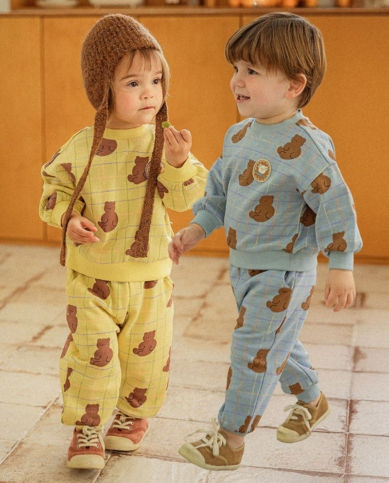 [Pimpollo] Gom Gom check upper and lower suit (2 colors)