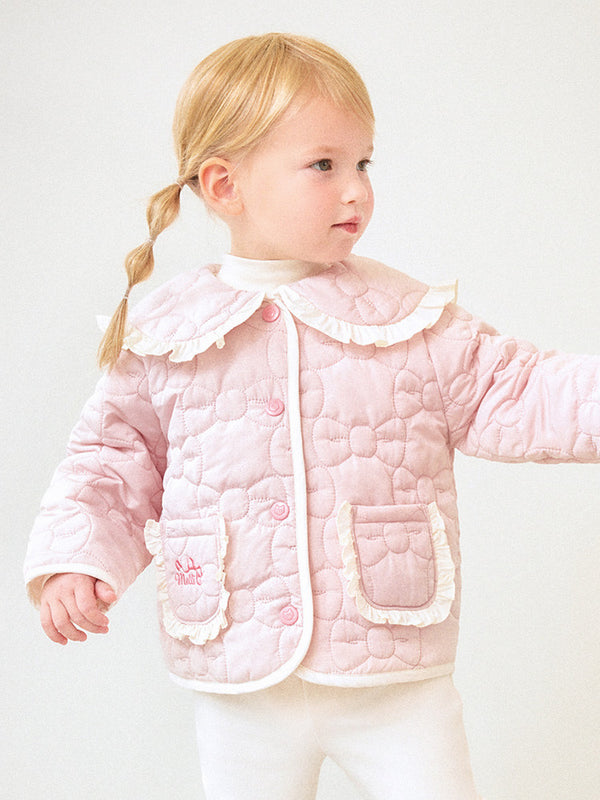 Frilly ribbon quilted jacket