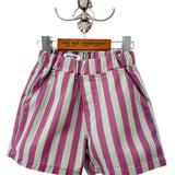 Apple Smile Border Stripe Shorts Mint