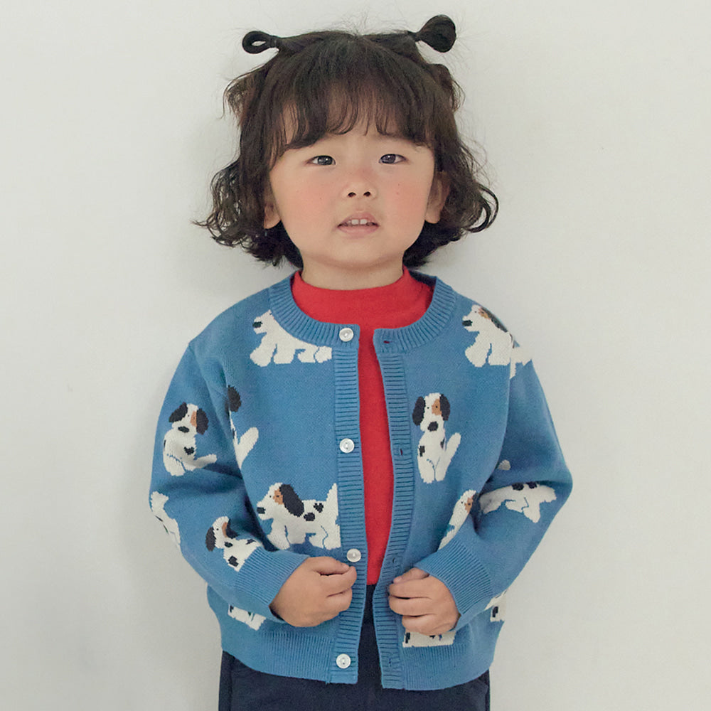 Little Foret Knit Cardigan Blue_FA044