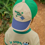 Green Mesh Color Block Cap