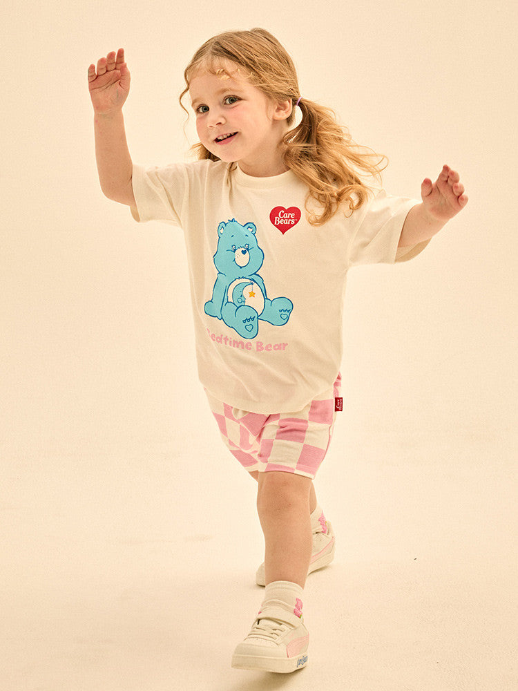 [Care Bear] Good Night Bedtime Bear Checkerboard Short Sleeves Set