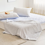 ON 3°C Cool Night Cooling Mini Cotton Duvet 100*150 Gray Stripe_CV0225108