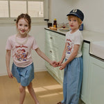 Apple Smile Bonjour T-shirt Pink