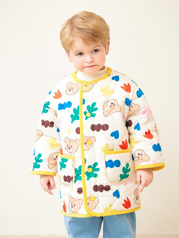 Cute Pang Pang Bear Muffle Quilting Jumper