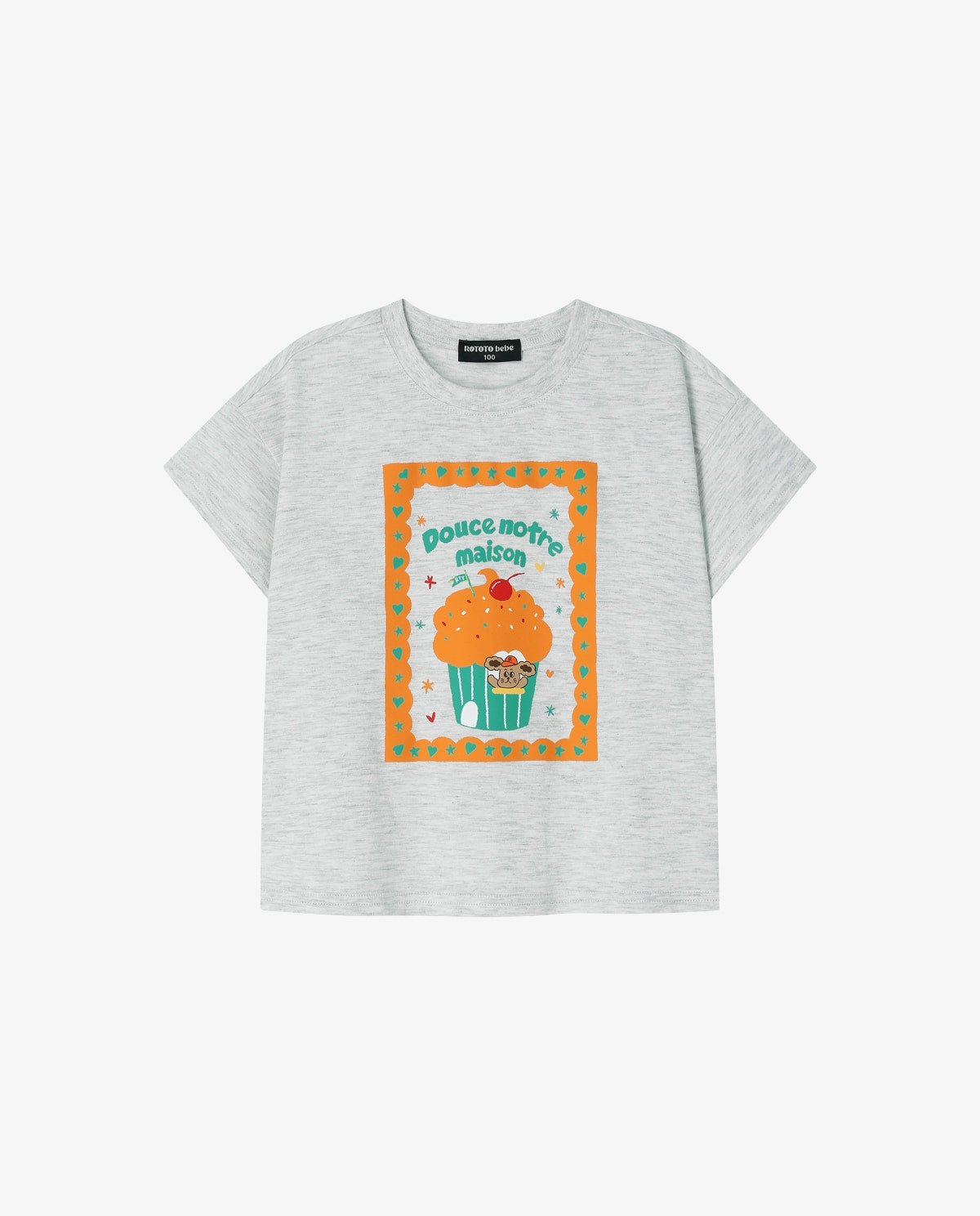Single Basic T-shirt Melange Gray